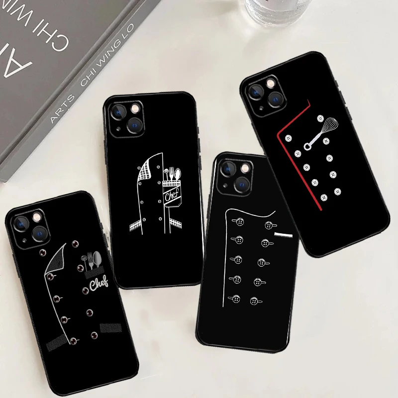 Chef Uniform Phone Case For iPhone 15 16 Pro Max 11 12 13 14 Pro Max 7 8 Plus X XS XR 12 13 Mini Cover