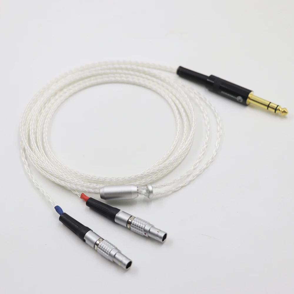 純銀製の高品質コード,フォーカルヘッドホン用のアップグレードケーブル,16コア