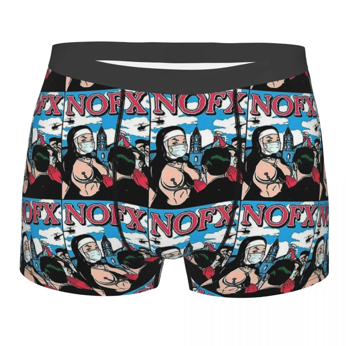 Nofx Punk Band Logo 2 Man's Boxer Briefs Punk Rock Band Highly Breathable Underwear Top Quality Print Shorts Gift Idea