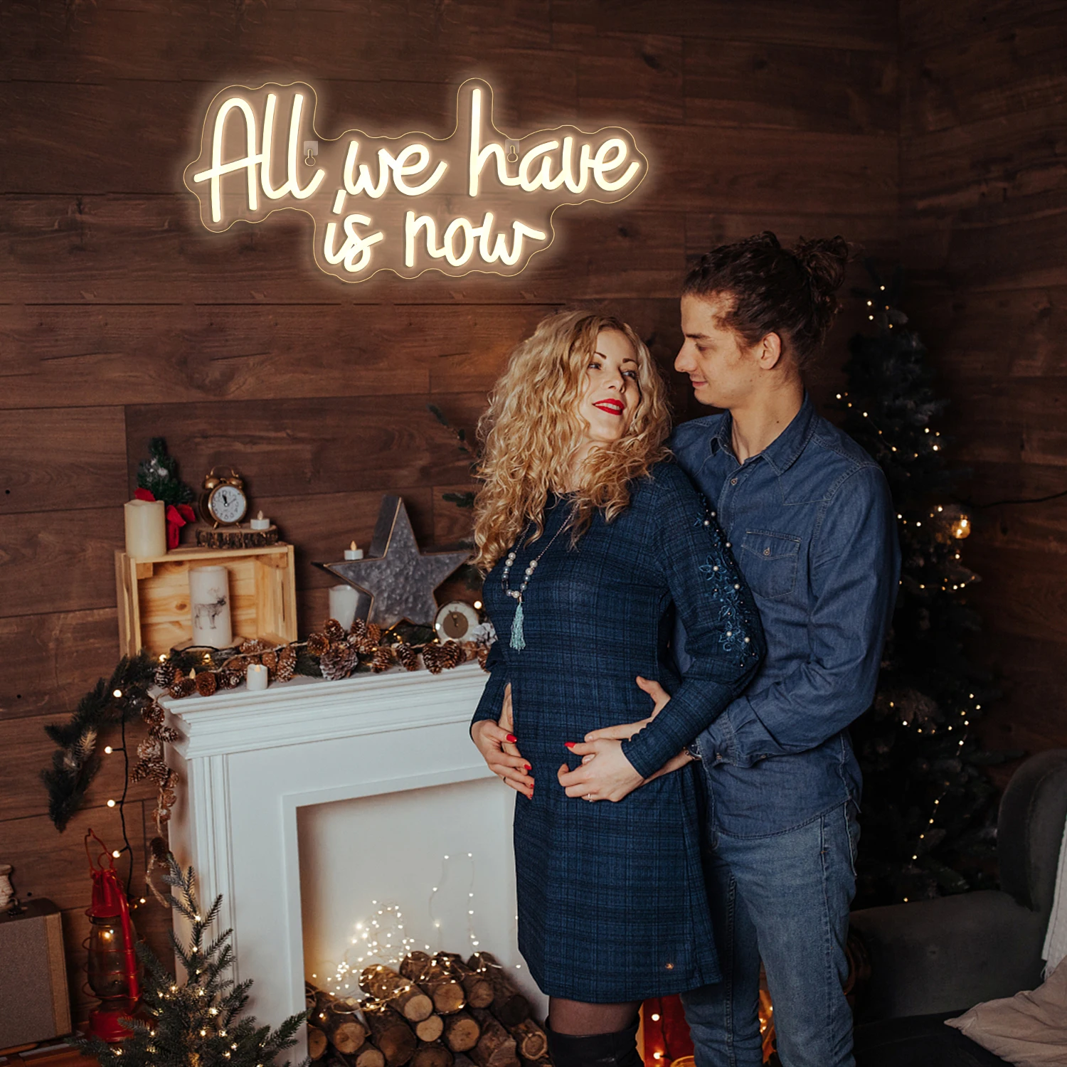 Lámpara Led de neón con letras para decoración de habitación, lámpara de neón regulable con USB, todo lo que tenemos es ahora, para fiesta, Bar, boda, hogar, dormitorio