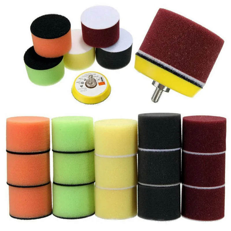 16Pcs/Set Polishing Pad For Car Polisher 2 Inch 50mm Polishing Circle Buffing Pad Tool Kit For Car Polisher Wax Pulidora Auto