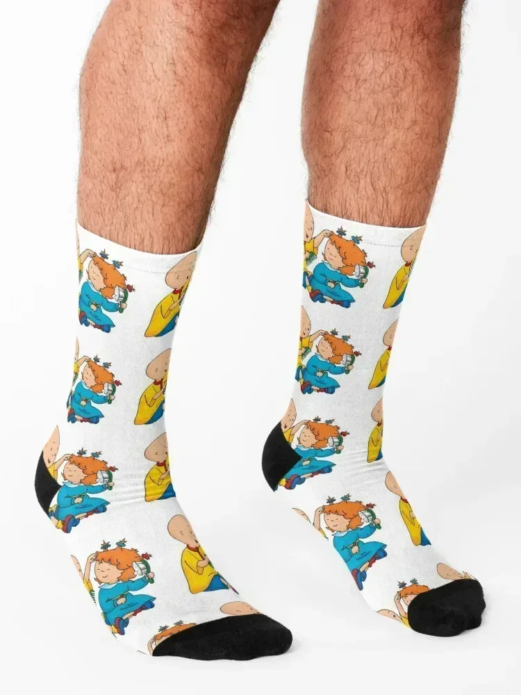 caillou, caillou and dog Socks anti slip football summer cycling ankle Socks Women's Men's
