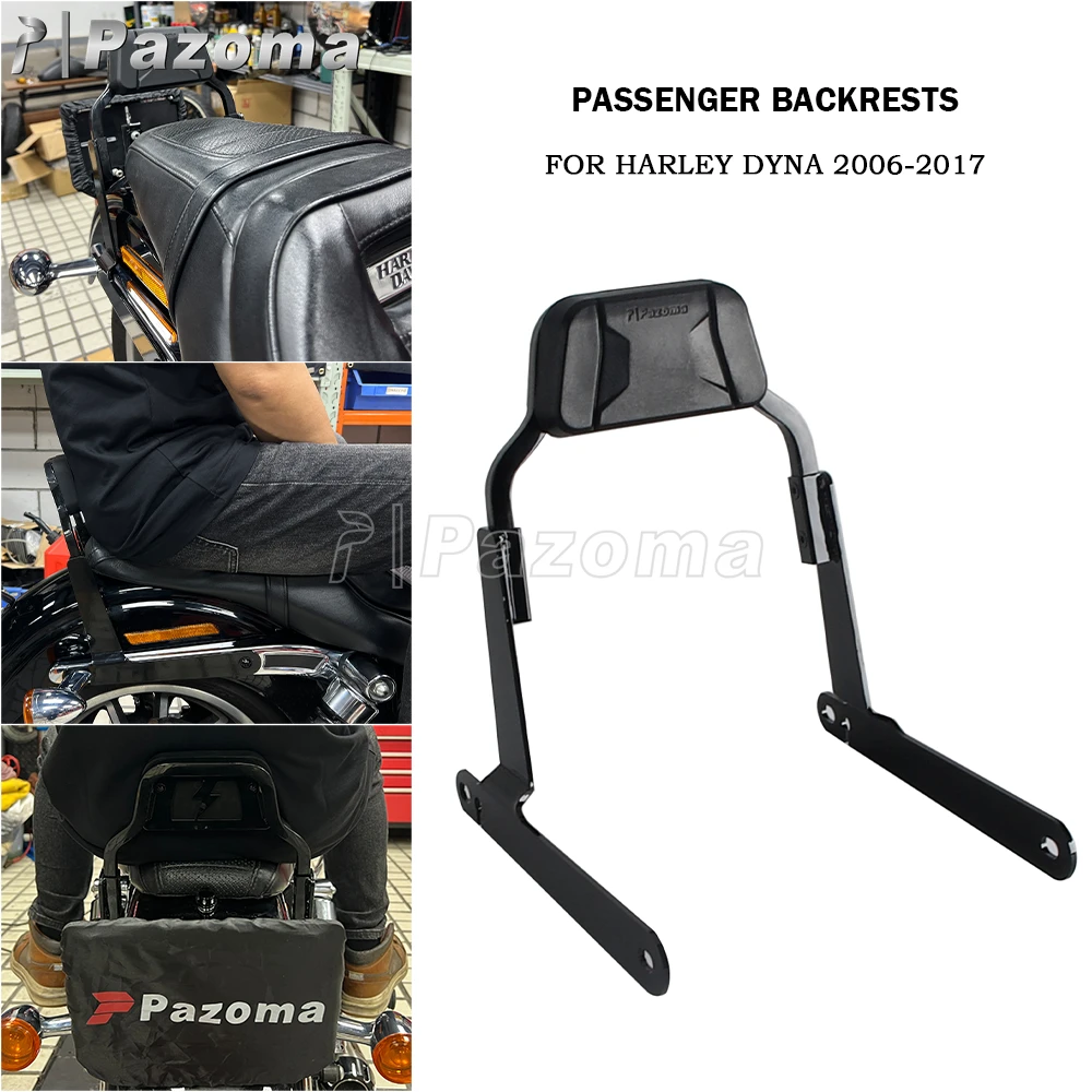 Pazoma Mini Passenger Backrest Sissy Bar For Harley FXD/I Dyna Super Glide FXDWGI Wide Glide FXDLI Low Rider S FXDLS Street Bob