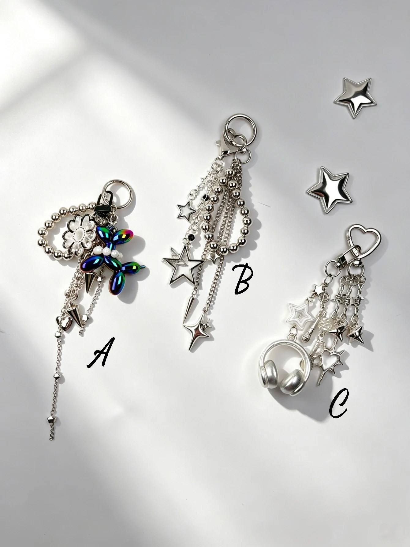 1 Set of Fashionable Earphone Rivet Pendant Bag Accessories, Sweet and Cool Y2K Style, Suitable for Decorating Handbags, Crossbody Bags, Backpacks, Bag Charms, Keychains, Etc
