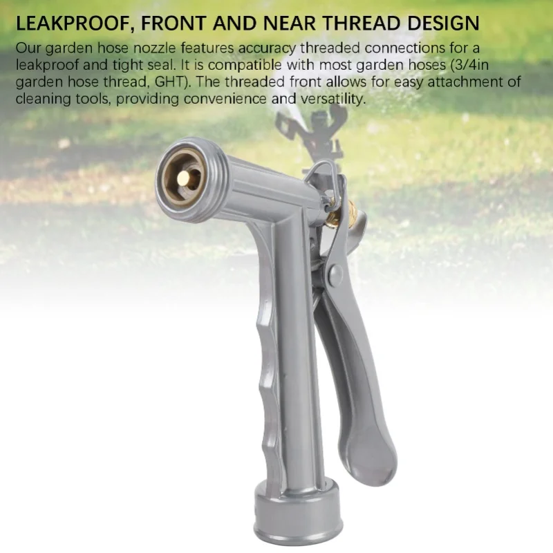Garden Hose Nozzle Adjustable High Pressure Nozzle Sprayer For Watering Plants Washing Car Showering Pet Zinc Alloy