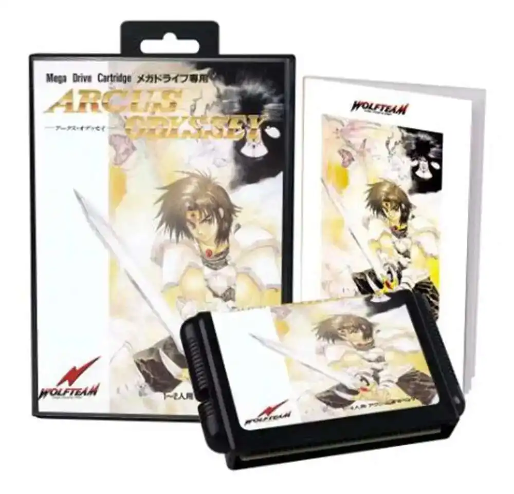 Arcus Odyssey с коробкой и руководством для 16-битной игровой картриджа Sega MD System Megadrive Genesis