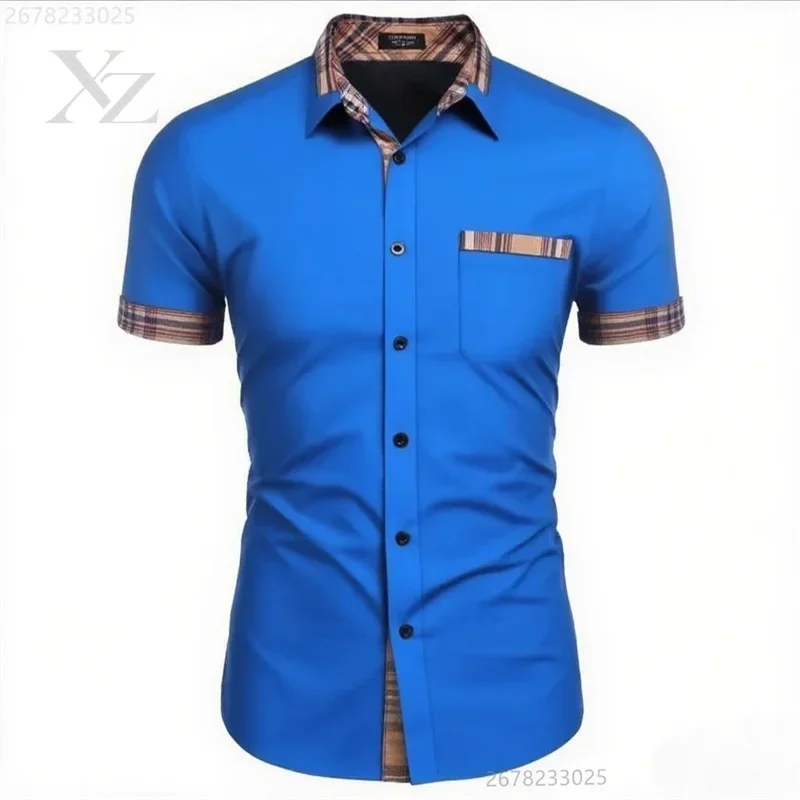 Men's Casual Long Sleeve Shirts Solid Color Business Office Simple Fashion High Quality Large Size XS-6XL