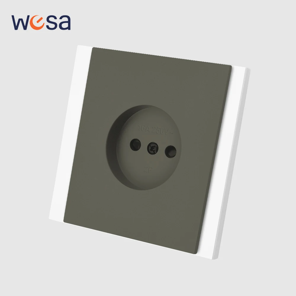 

Skin Sensation Wall Embedded Power Sockets Electrical Outlets EU Standard Paint Plastic Classic AC Not Ground Flame Retardant