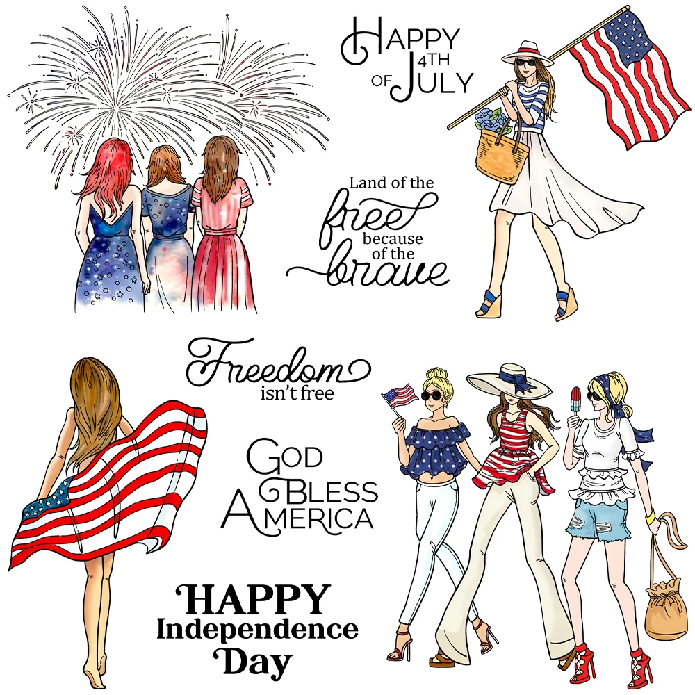 

Mangocraft Independence Day Celebration Cutting Dies Clear Stamp DIY Scrapbooking Metal Dies Silicone Stamp Cards Albums Decor