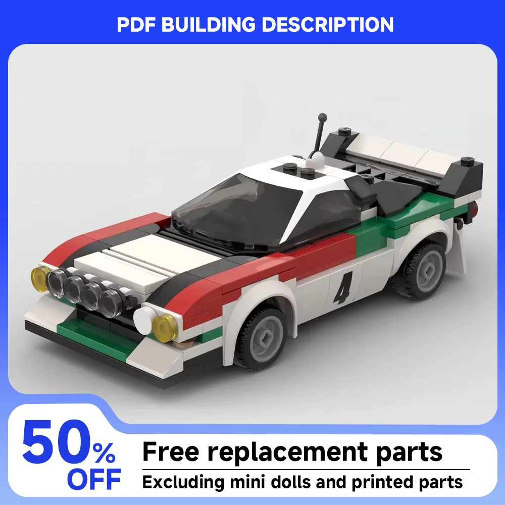 

New MOC Racing Series Lancia Rally 037 Martini Racing - 1983 Monte Carlo Rally Building Blocks Sports Car Assembly Toy Boys Gift