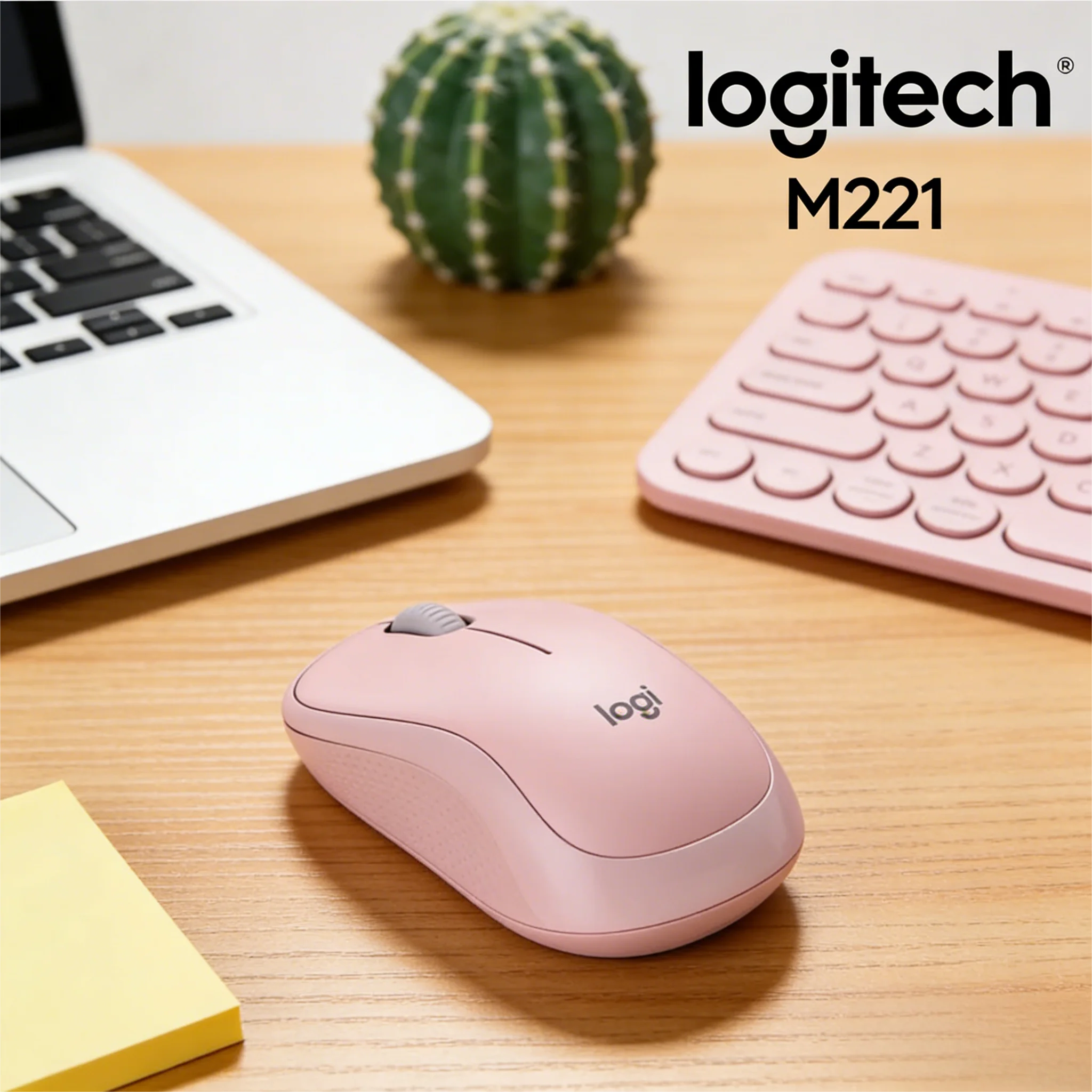 

Беспроводная мышь M221 для бизнеса, бесшумная, белая, для офиса