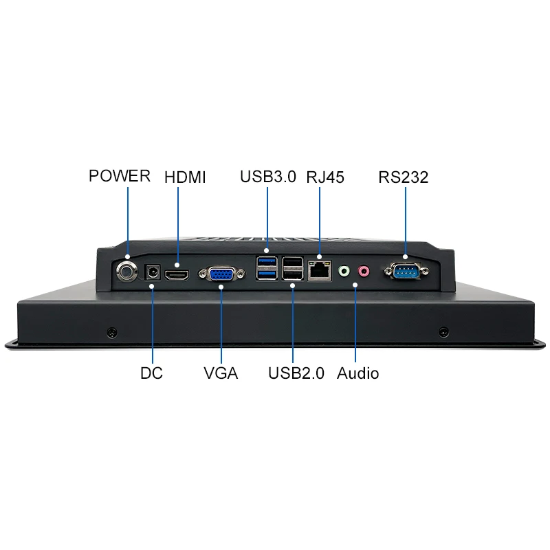 12 بوصة J1900 X86 بدون مروحة لوحة صناعية صغيرة كمبيوتر تعمل باللمس مقاوم للماء الكل في واحد لوحة الكمبيوتر لينكس الكل في واحد اللوحي