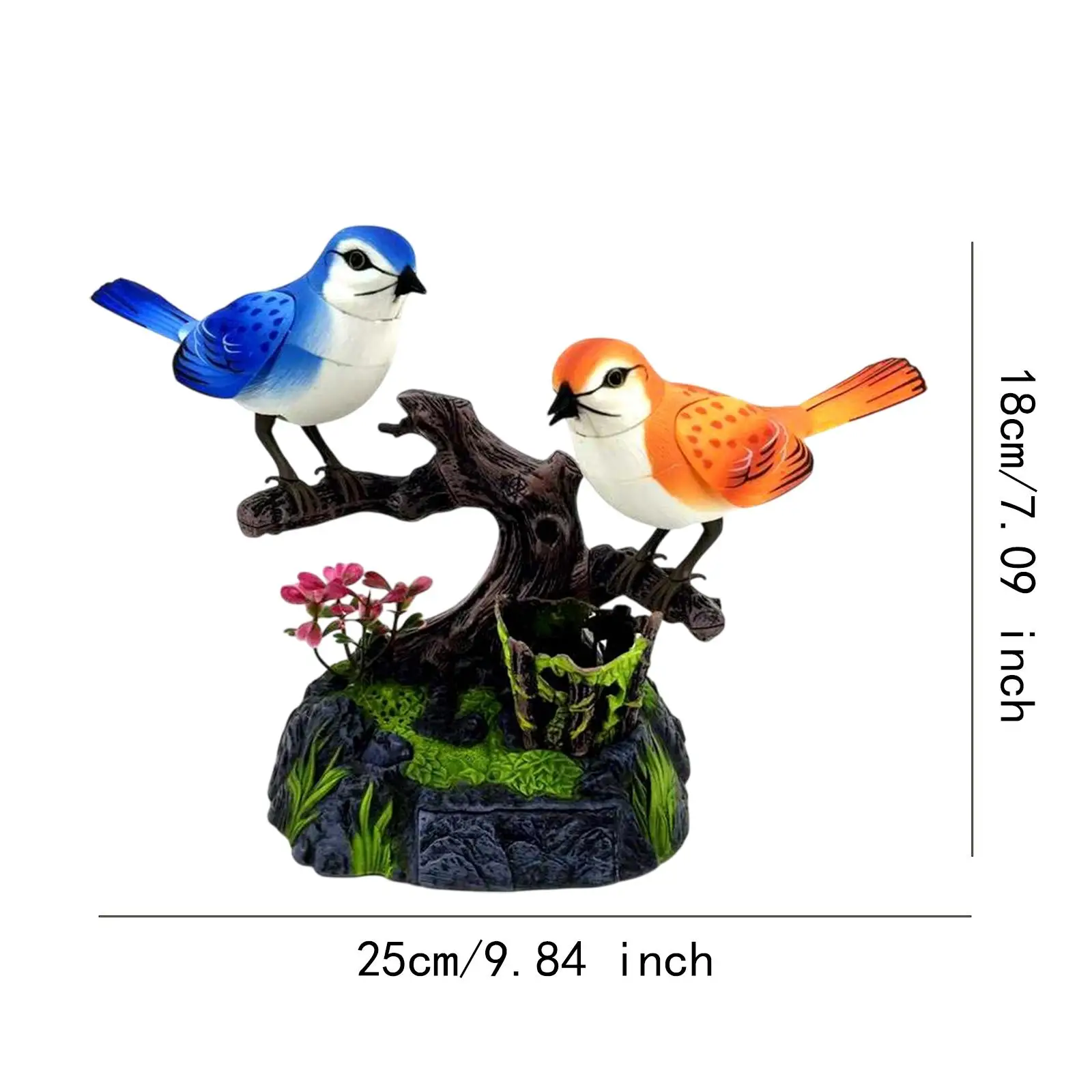 Talking Jays Interactieve simulatie Activeer dansende Tjilpen vogel Thuiskantoor Bureaudecoratie Elektrische vogels voor creatief cadeau