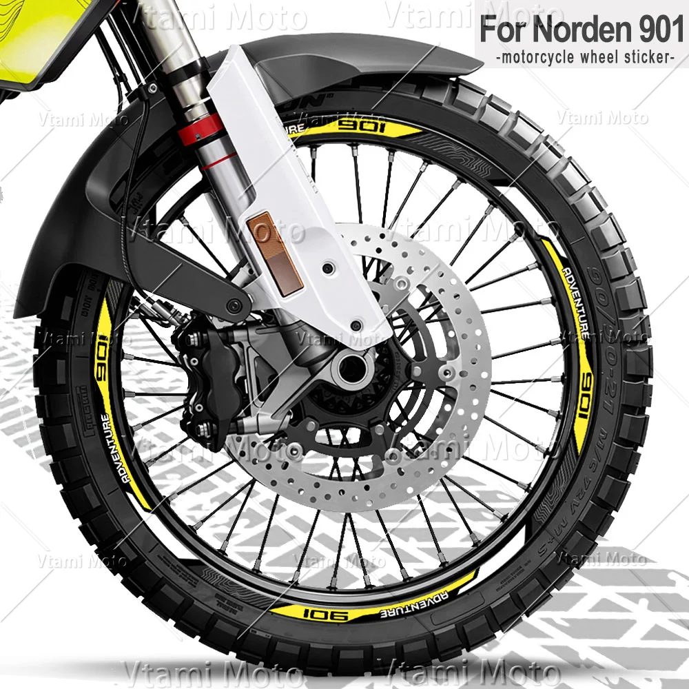 Reflective Motorcycle Wheel Sticker Motocross Rim Decal For Husqvarna Norden 901