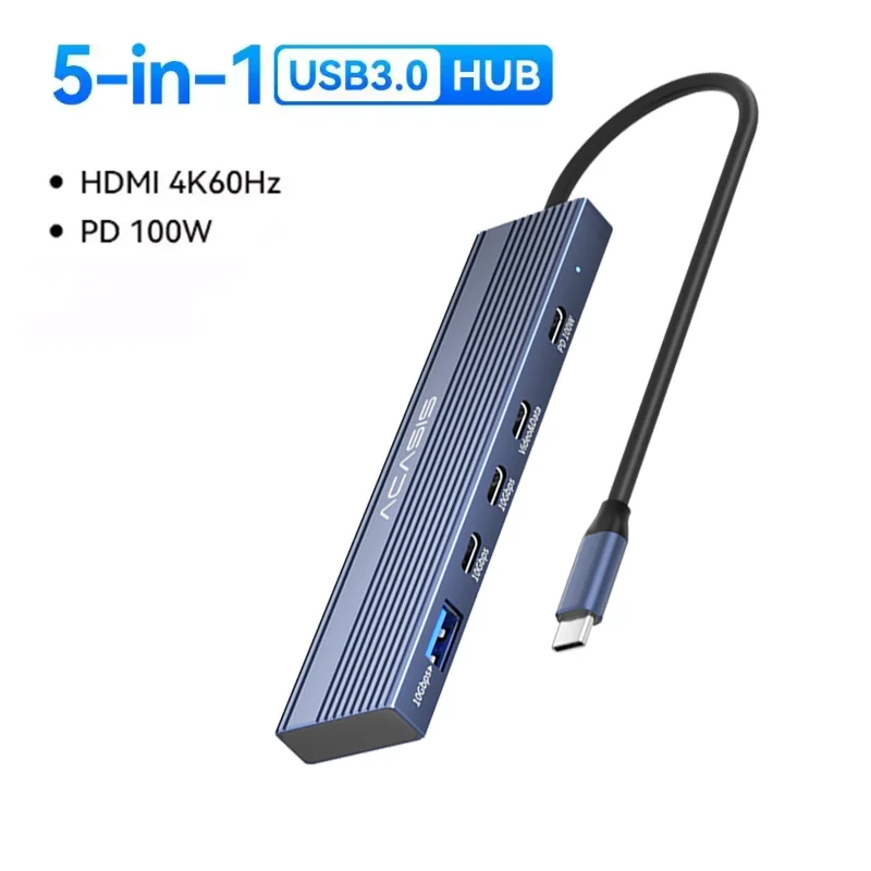 Acasis USB C HUB 10Gbps 4K60Hz HDMI USB3.2 USB Splitter Docking voor Laptop Macbook Pro Air iPad telefoon Android Docking Station