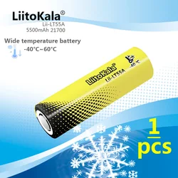 1PCS LiitoKala Lii-LT55A 3.7V 21700 5500mAh Battery 5.5A Power 1C Rate Discharge Ternary Lithium Battery DIY Electric Bicycle