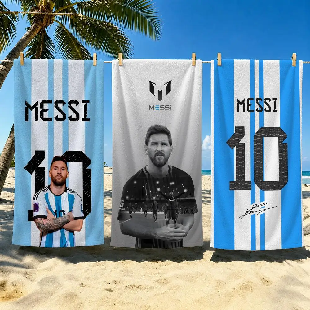 Football Player Lionel Messi Towel Towel Soft Pool Gift For Travel Gym Shower Cool Camping Quick Dry Sports  Large Beach Towel