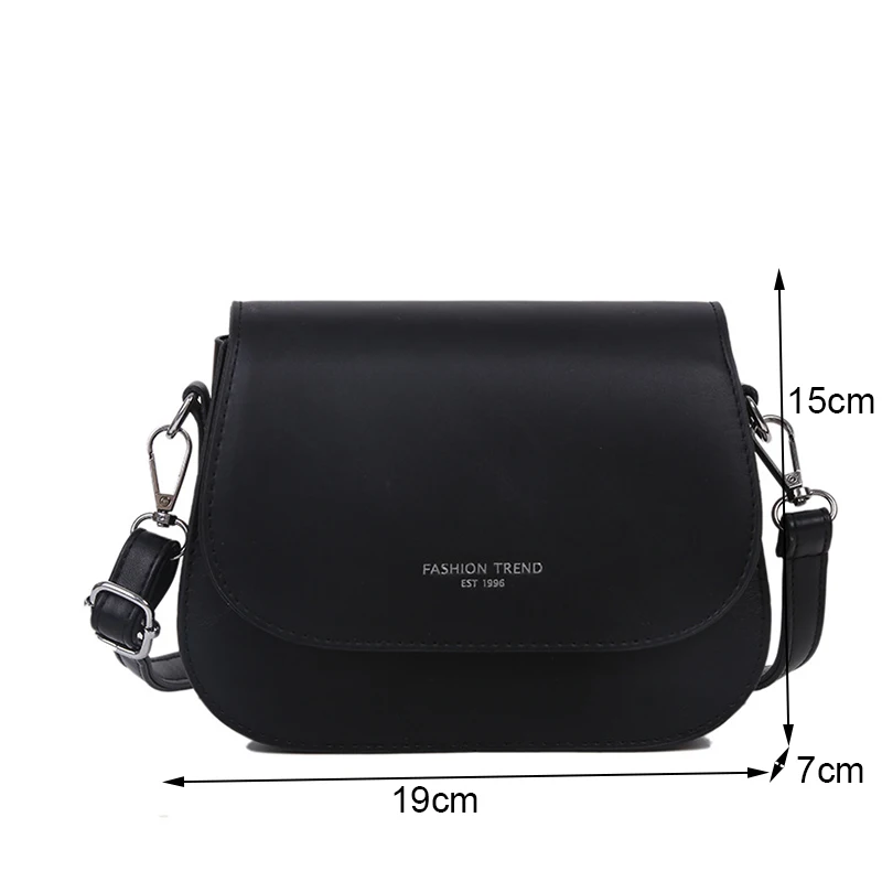 Yogodlns Trendy Sattel Schulter Tasche Frauen PU Leder Umhängetasche Einfache Feste Farbe Klappe Umhängetasche Designer Handtaschen Beutel – Detail 40