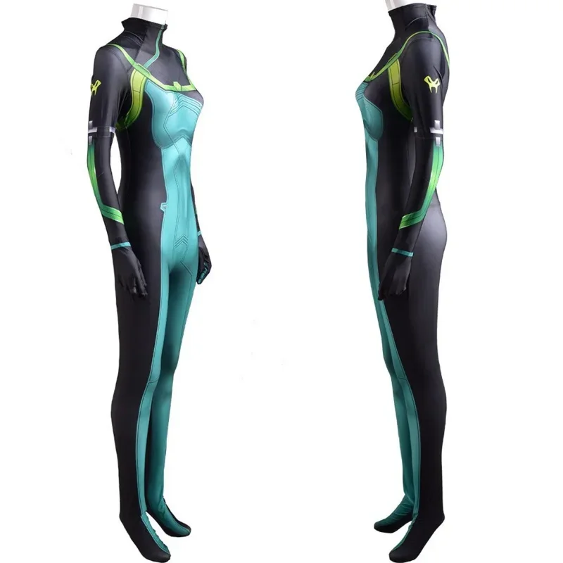 SN60 Gioco Viper Cosplay Zentai Tuta Tuta Valorant Costume da personaggio Costume di Halloween per donne Bambini1 e 2