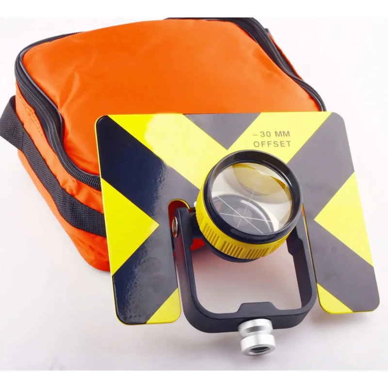 Yellow Single Prism/Bag  total stations Surveying Constant -30/0mm