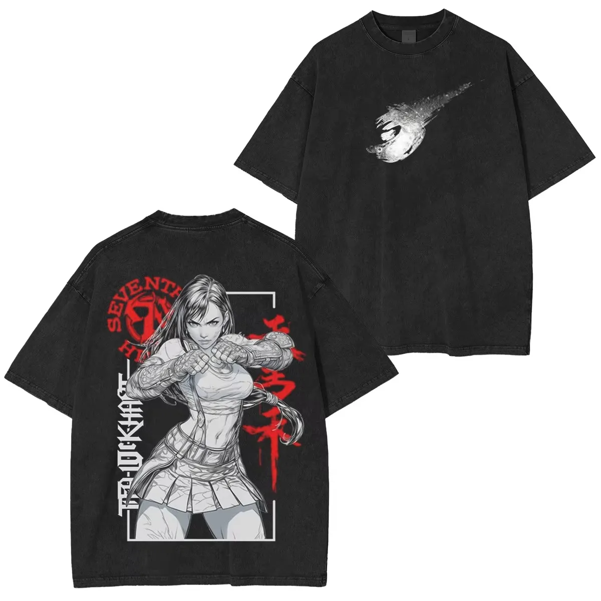 Final Fantasy VII Rebirth Cloud and Tifa Graphic T-Shirt Cotton Men Women Streetwear Tee