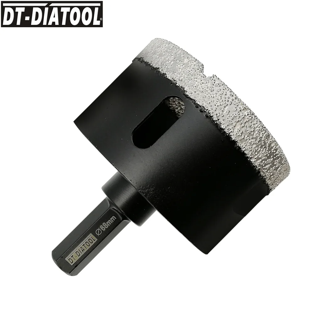 

DT-DIATOOL 2pcs Dry Drill Bit Hexagon Shank Diamond Hole Saw Granite Marble Drill Core Bits Ceramic Tile Drilling Bits