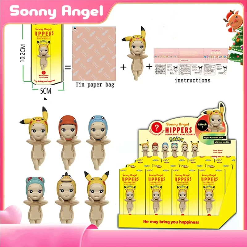 

MINISO Pokemon Sonny Angel Surprise Pikachu Kawaii Cartoon Mini Figures Ornaments Dolls Mystery Box Children Christmas Gift