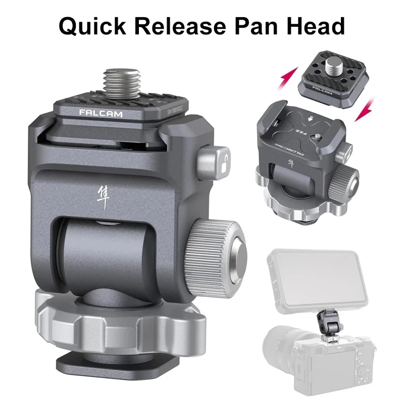 

Falcam F22 Quick Release Ball Head Pan Head With 1/4'' Port Adjustable Tripod Head Ballhead Quick Switch System