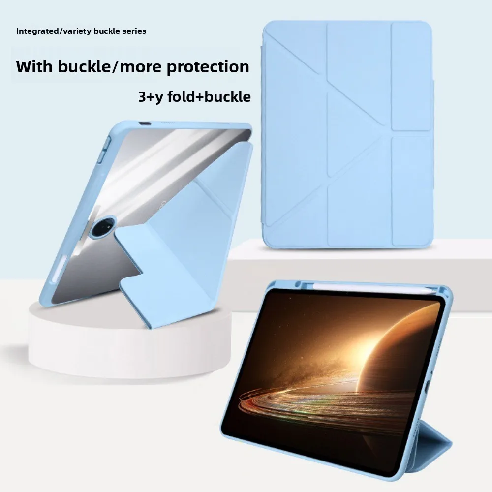 

Foldable Acrylic Transparent Hard Case for OnePlus Pad Lite 2025 11 inch with Pencil Holder
