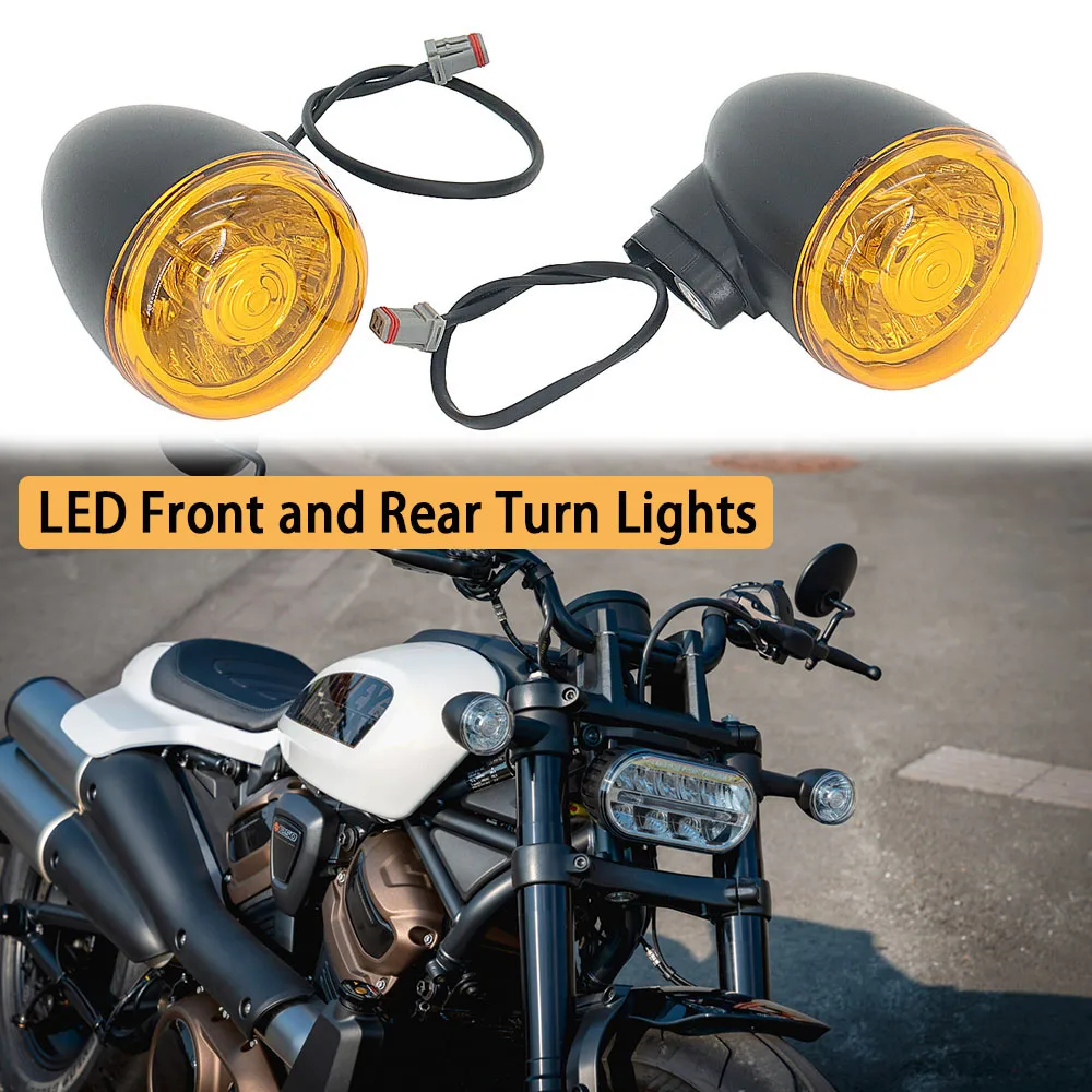 

Front And Rear Turn Signals Indicators LED Lights For Harley RH1250s Sportster S 1250 RH975 Nightster 975 2022 2021