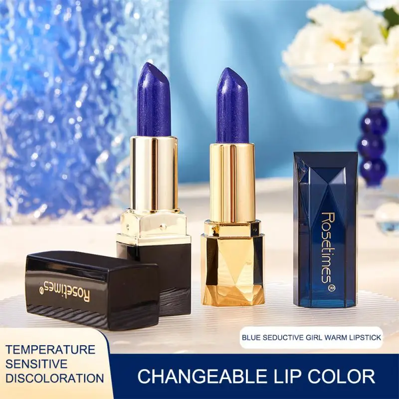 Color-changing Lipstick Lock Color Moisturizing Lipstick Temperature Change Lipstick Bright And Full Lip Balm Waterproof Modify