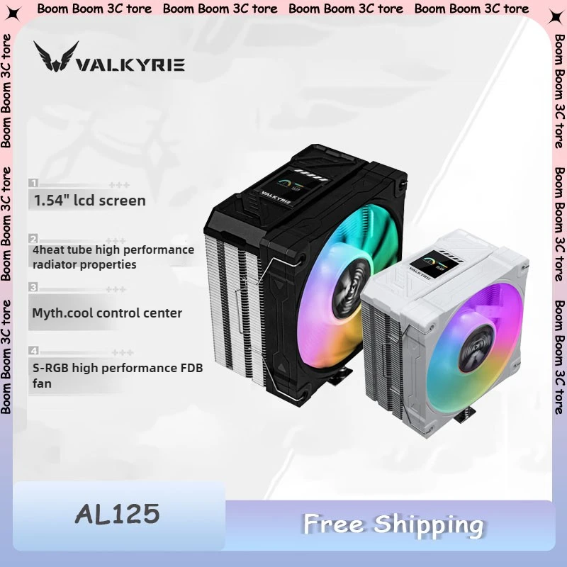 

VALKYRIE AL125 S-RGB High-performance FDB Fan 1.54inch LCD Screen 4 High Performance Heat Pipe Radiator MYTH COOL Control Center
