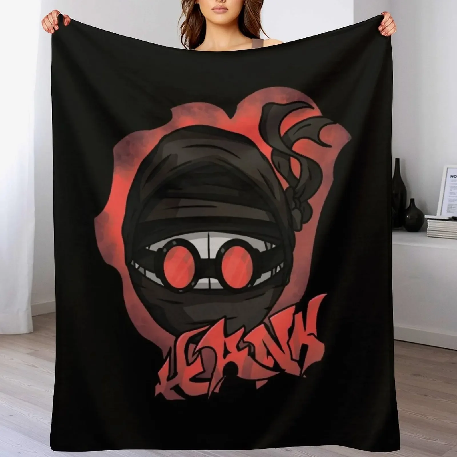 

Madness combat hank head graffiti Throw Blanket