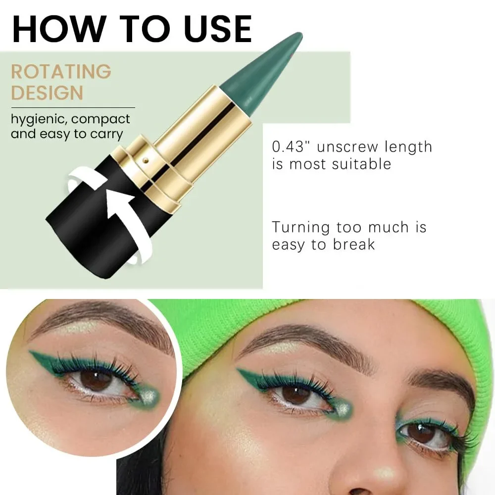 Miss Rose Matte Eyeliner Eyeshadow Lip Liner Set - 4 Shades Long-Lasting Smooth Glide for Halloween Party Makeup