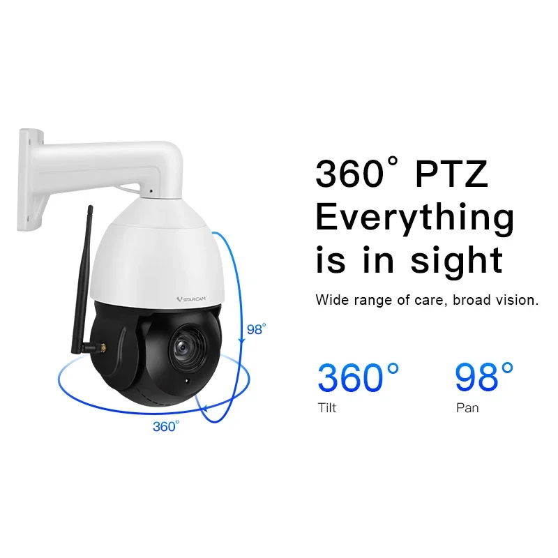 VStarcam CG630Q-X30P 4G AI caméra de détection humanoïde Rotation à 360 degrés 30X Zoom optique caméra de Surveillance extérieure
