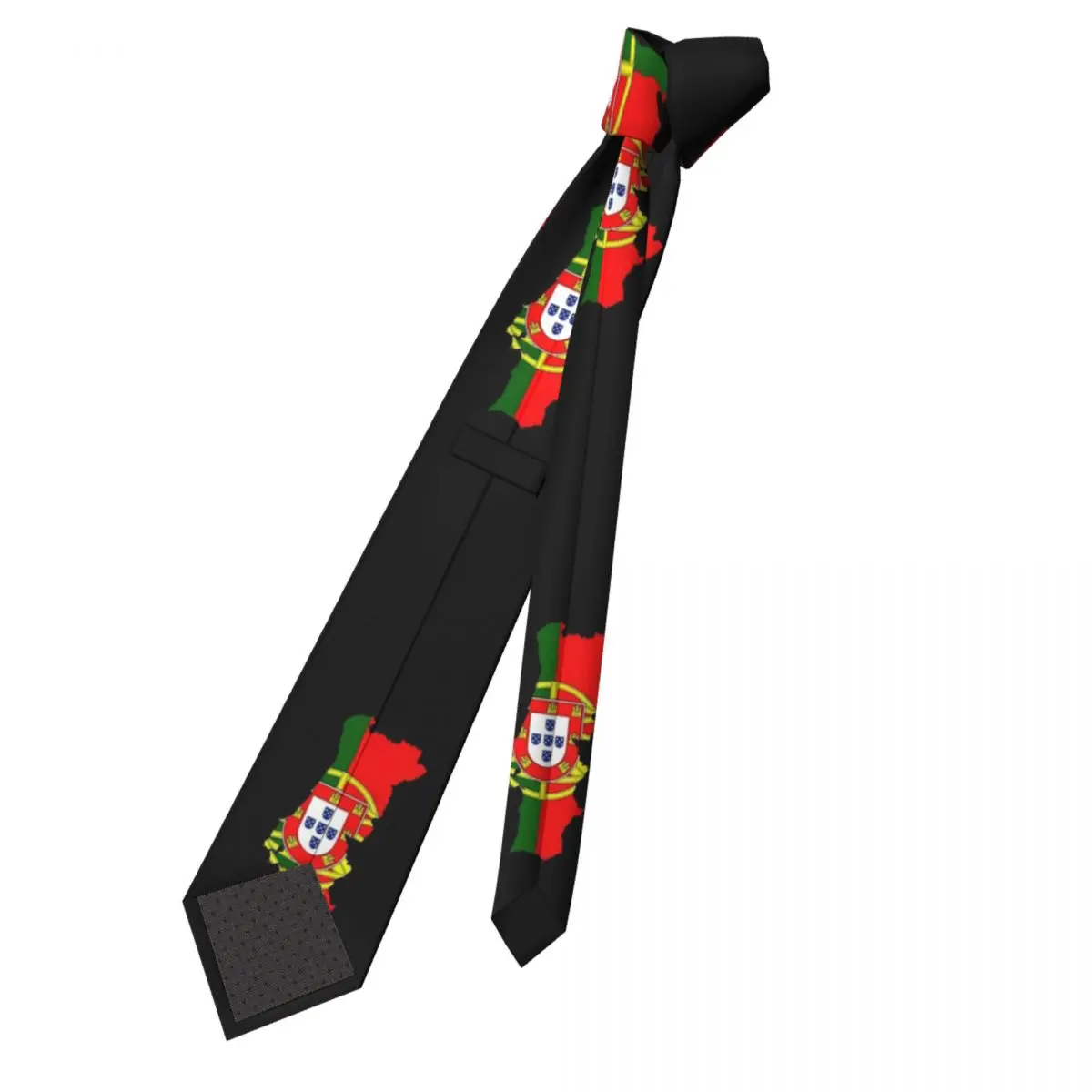 Portugal Map Flag Necktie Men Women Polyester 8 cm Portuguese Flag Neck Tie for Mens Silk Classic Accessories Gravatas Party