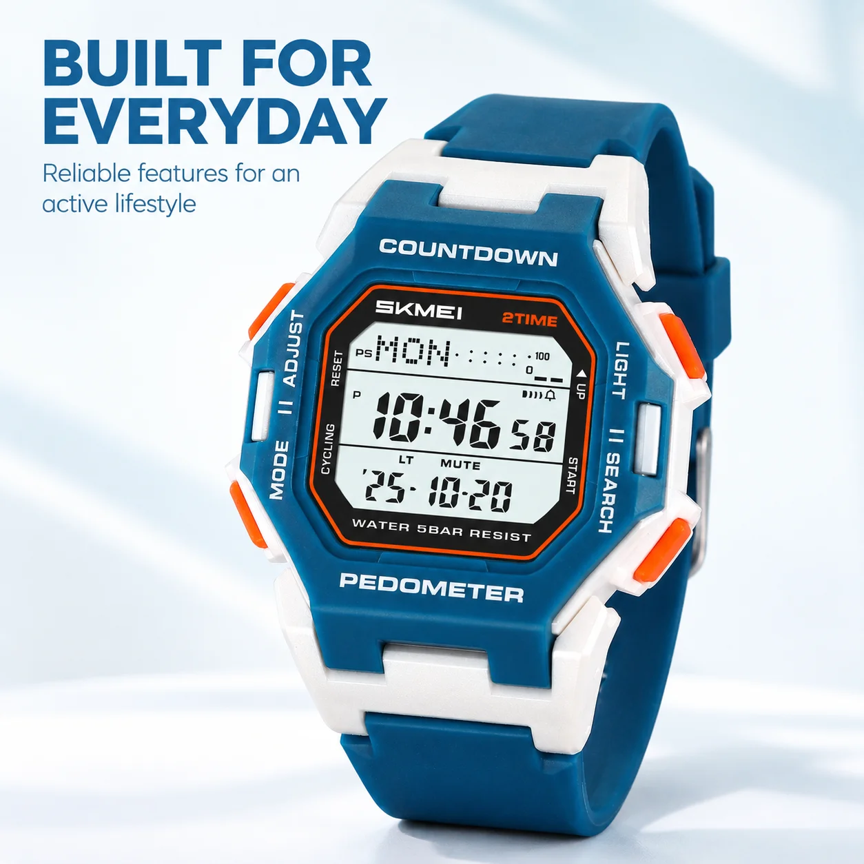 SKMEI 2596 Sports Digital Watches Men Women Electronic Wristwatch 50M Waterproof Clock LED For Sports Lovers Outdoor Casual Wear