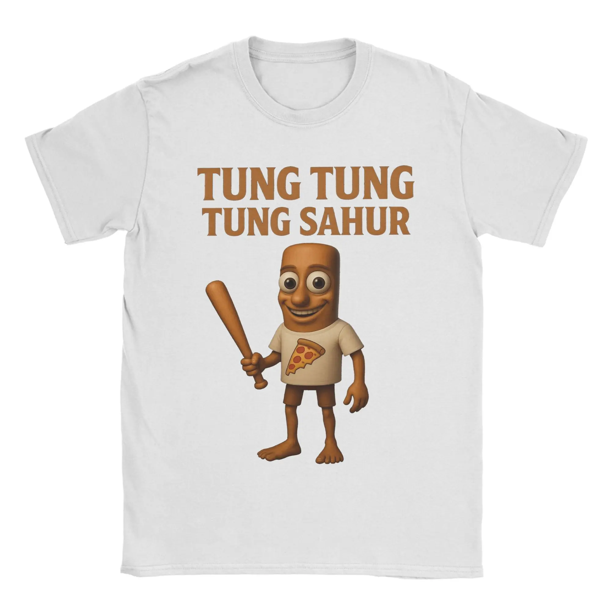 

Oversized T Shirt Beach Tung Tung Tung Sahur Meme PIZZA Popular T-Shirts Brainrot Meme Cotton Tee Shirt for Men Print Tops