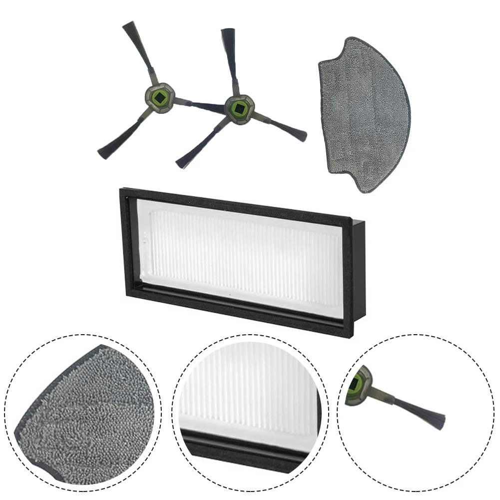 1*Filter+1*Mop Cloth+4*Side Brushes Filter Side Brush Mop Cloth For Robot Vacuum SMART 2 For ISWEEP 1705A Brand New