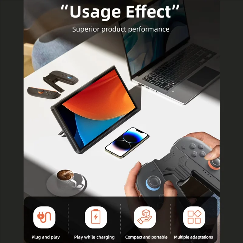 ELECT-For Switch 2 Portable Charging Grip Bracket For NS2 Joy-Con Controller Handle Charging Dock For NS2 Accessories