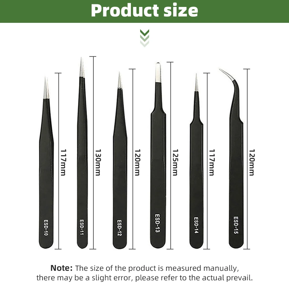 6PCS pinzette per ciglia Clip per ciglia di bellezza in acciaio inossidabile pinzette antistatiche Ultra rigide ad alta precisione imposta strumenti per il trucco