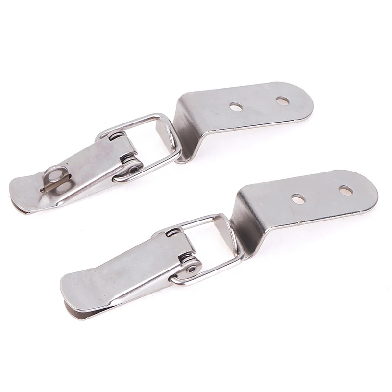 2/4pcs 90 Degrees Duck-mouth Buckle Hook Lock Spring Loaded Draw Toggle Latch Clamp Clip Hasp Latch Catch Clasp