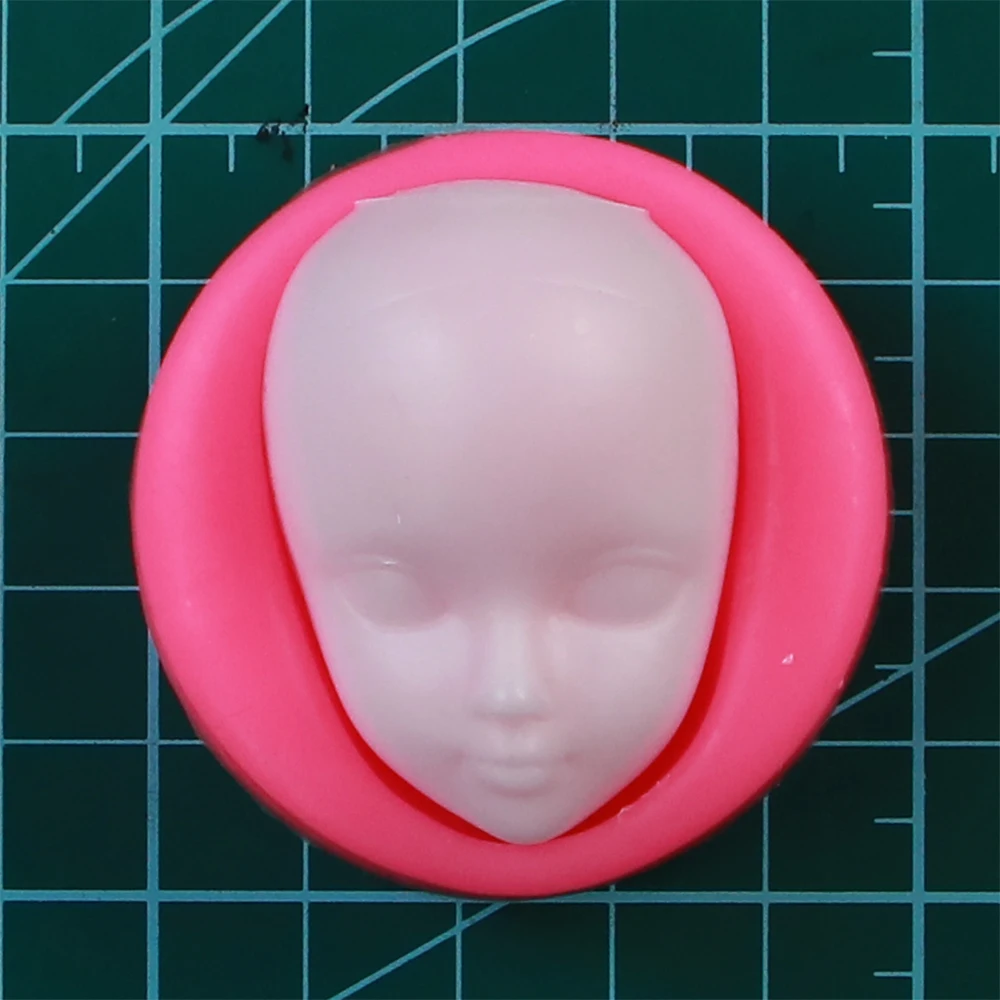 Baby face girl Head chocolate silicone mold for cake decorating tools Polymer Clay Resin Candy Super Sculpey F0929