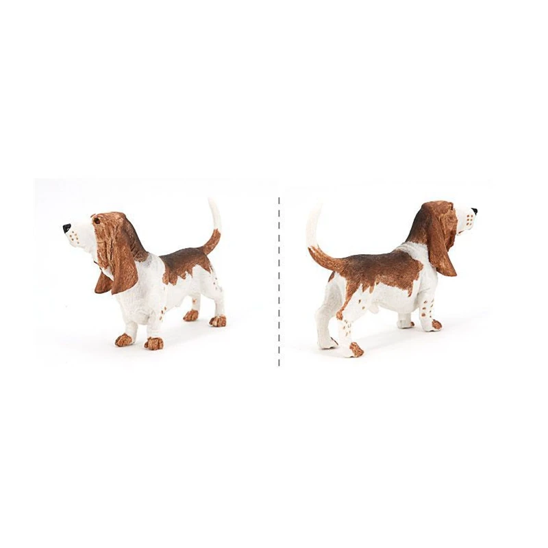 Simulation BASSET HOUND desktop model pet dog figurine home decor  bassethound puppy ornament