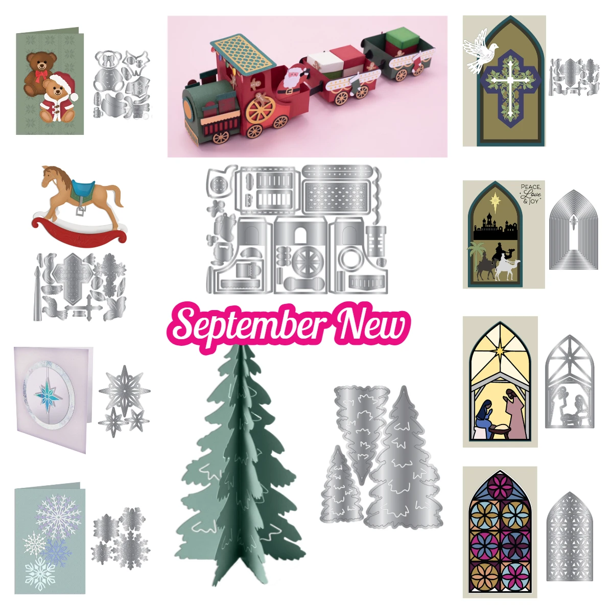 Magical Christmas Unicorn Metal Cutting Dies Handmade DIY Embossing Making Scrapbooking Album Christmas Craft Decoration