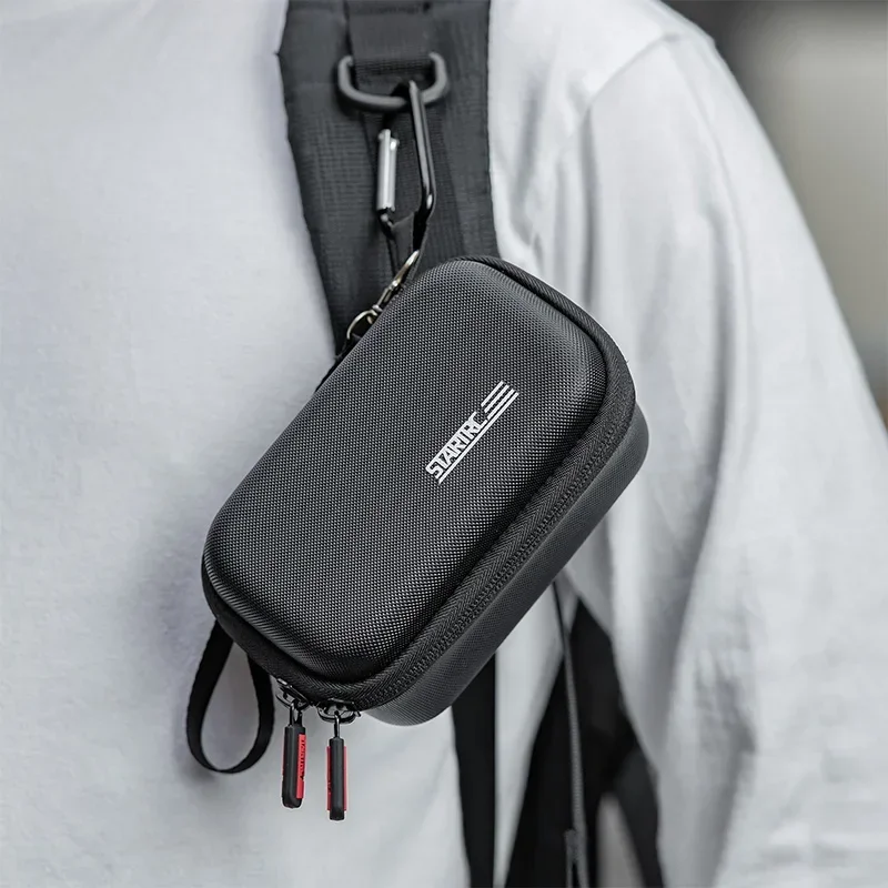 Bolsa de almacenamiento de accesorios para micrófono inalámbrico DJI MIC 2, caja impermeable de PU, Estuche de transporte de viaje portátil con cuerda de mano