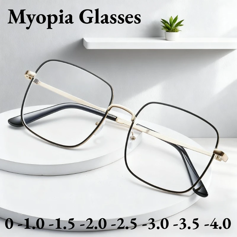 

Anti-blue Light Myopia Glasses Unisex Finished Product Versatile Fashionable Street-style Photography Eyewear 0 To -4.0