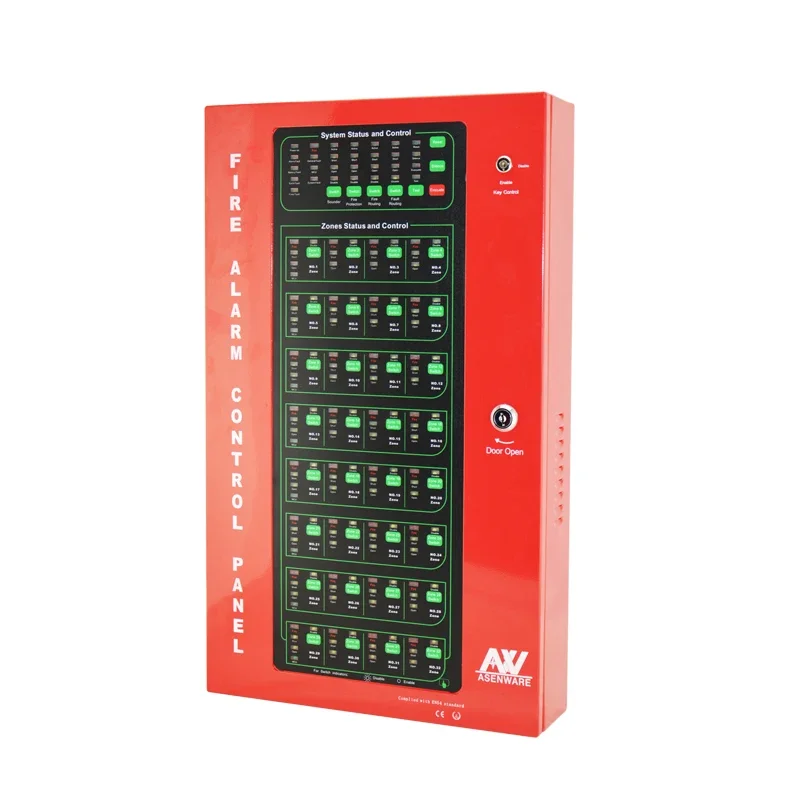 Fire Alarm Control Panel 12 Zones With Battery 110/220V  LPCB and CE Certificate