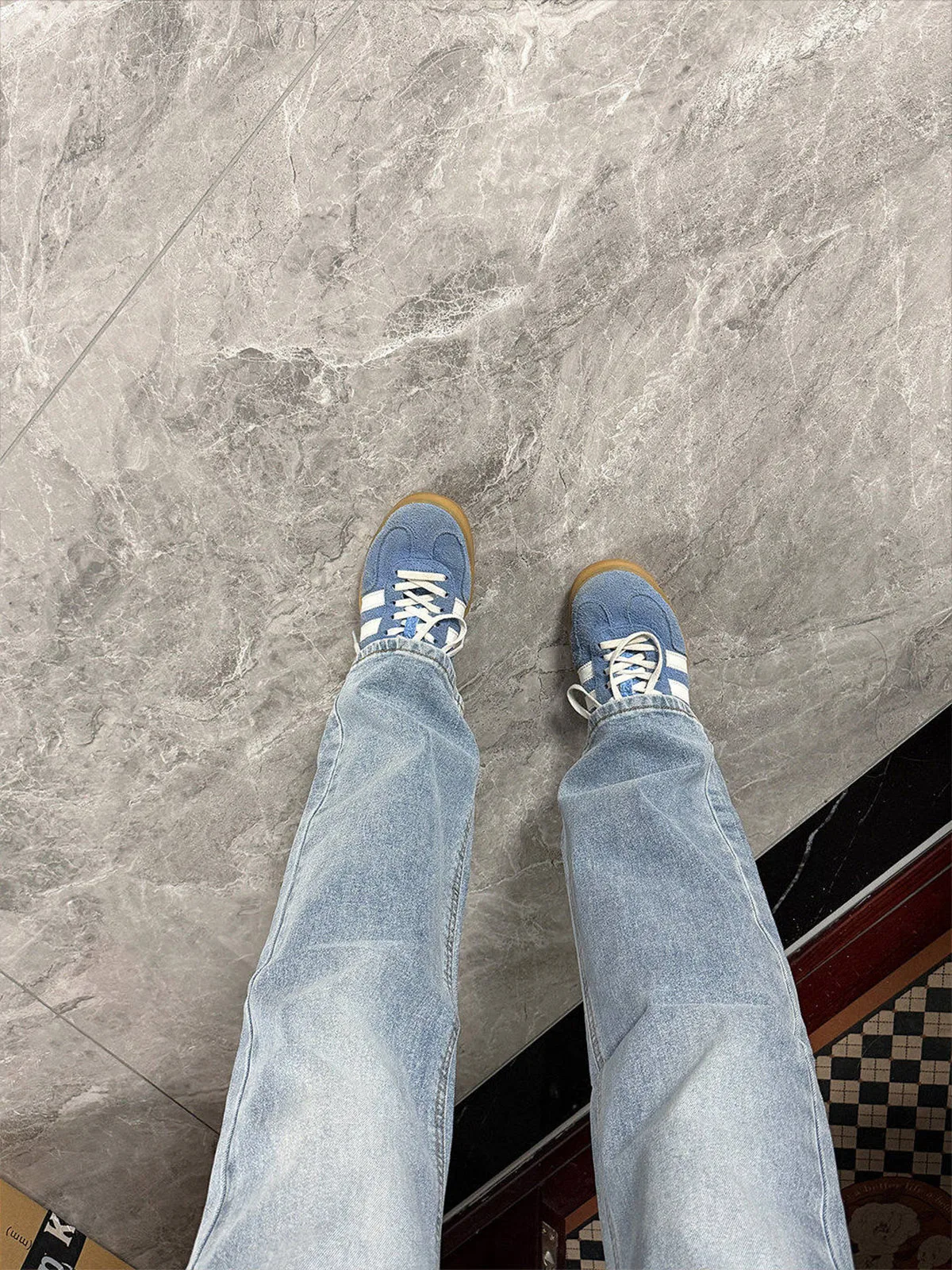 Slim Straight Blue Jeans Men's Style Autumn American Vibe Slimming Long Pants Knife  Casual Youth Popular Daily Wear