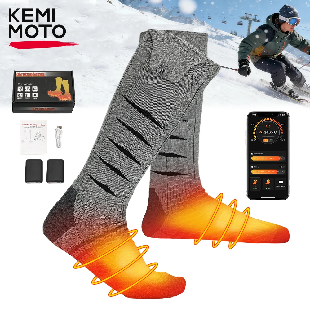 

Warm Socks for Winter Outdoor Skiing Cycling Hiking Heated Foot Warmers 3 Heat Levels CE Certified Anti-pilling Skin-friendly